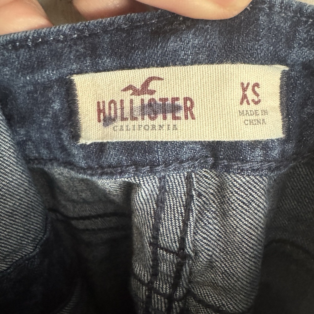 Hollister Denim Overalls Size XS Straight Leg Women's Excellent Condition - Picture 4 of 4